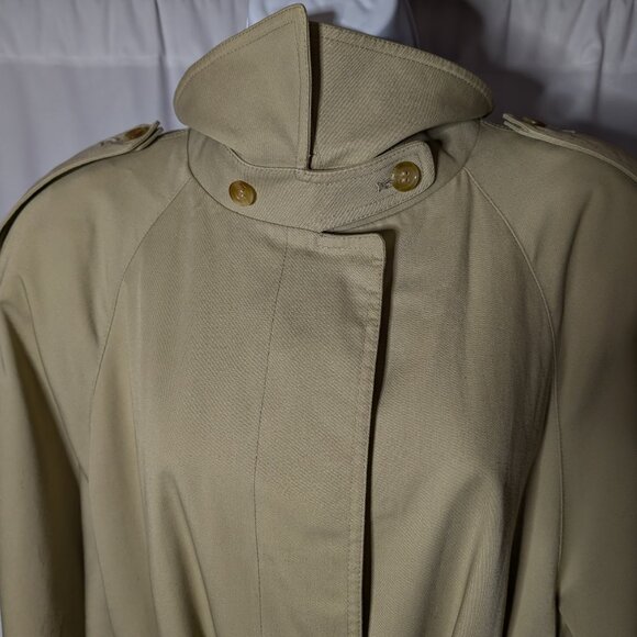 AQUASCUTUM Aqua 5 TRENCH coat MADE IN CANADA Sz 16 Sublime quality VINTAGE A GEM - Picture 3 of 16
